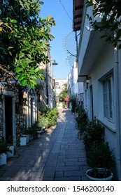 Bodrum, Turkey - September, 2019: Bodrum Cafe And Bars. Bodrum Streets And Bazaar.