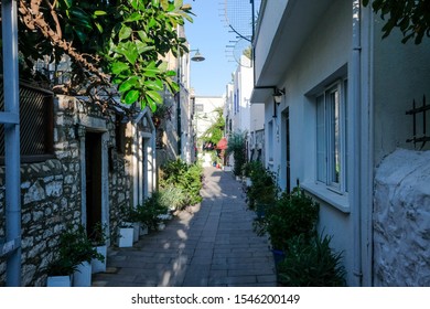 Bodrum, Turkey - September, 2019: Bodrum Cafe And Bars. Bodrum Streets And Bazaar.