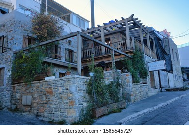 Bodrum, Turkey - September, 2019: Bodrum Cafe And Bars. Bodrum Streets And Bazaar.