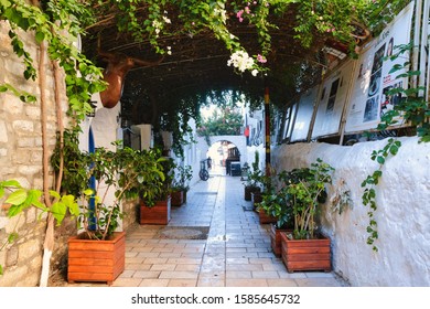 Bodrum, Turkey - September, 2019: Bodrum Cafe And Bars. Bodrum Streets And Bazaar.