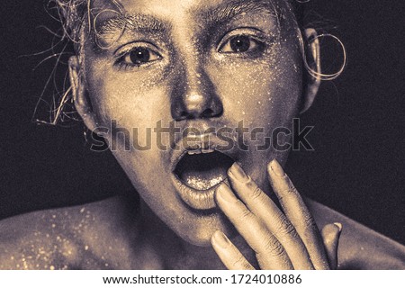 Body art woman beauty portrait female make up