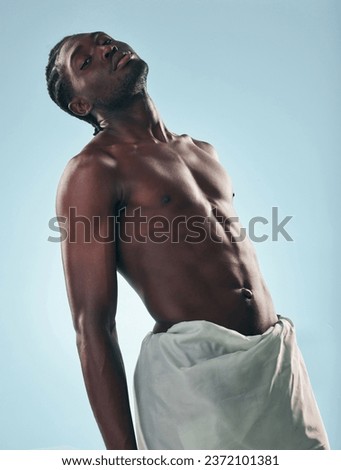 Similar – Image, Stock Photo African guy athlete in fashion glasses