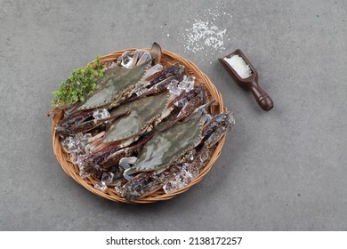 The Body Of Blue Crab Is Black Purple With Blue Patterns, And The Carapace Is Diamond-shaped. The Claws Are Large And Long, And The Rest Of The Feet Are All Broad.