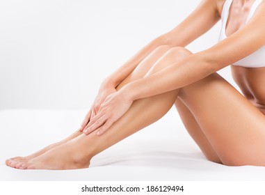 Body Care Of Female Smooth Legs.