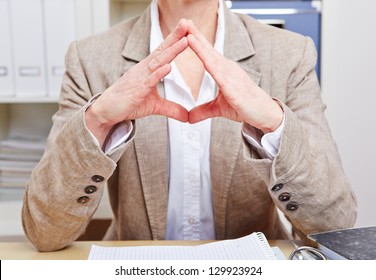 Body Language Of A Senior Business Woman In Her Office