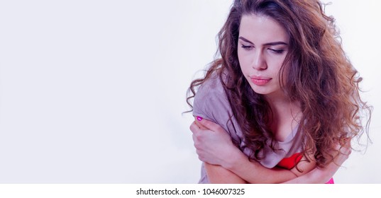 Body Language Woman Symbol Loneliness Depression Stock Photo 1046007325 ...