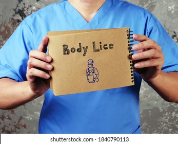 Body Lice  Sign On The Piece Of Paper.
