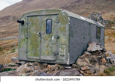 Body Of Old Military Truck In The Mountains