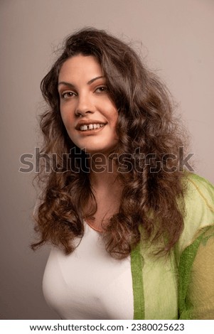 Body Positive Smile with Dental Uniqueness - A confident woman proudly showcasing her beautiful smile, embracing her unique tooth gap as a symbol of natural beauty and the essence of body positivity.