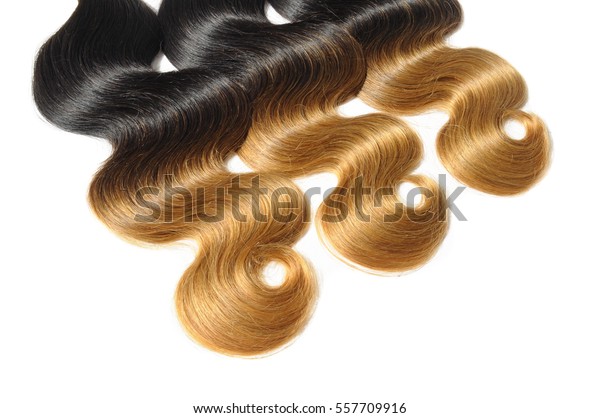 Body Wave Black Blonde Two Tone Stockfoto Jetzt Bearbeiten