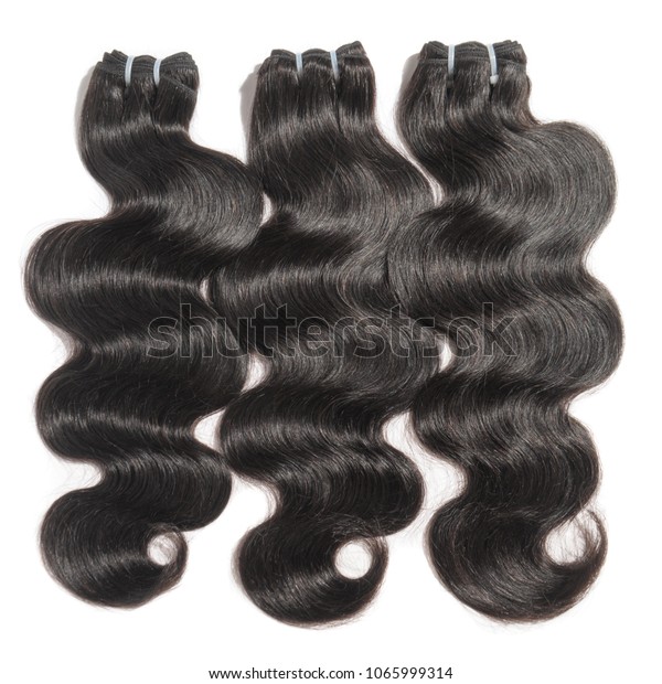 Body Wave Black Human Hair Weaves Stock Photo Edit Now 1065999314