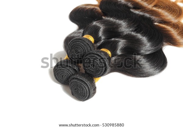 Body Wave Black Strawberry Blonde Ombre Stock Photo Edit Now
