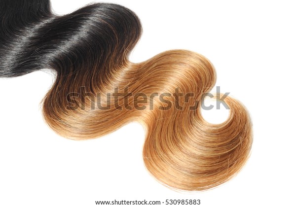 Body Wave Black Strawberry Blonde Ombre Stock Photo Edit Now