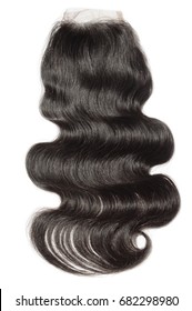 Body Wave Black Virgin Human Hair Extensions Lace Closure