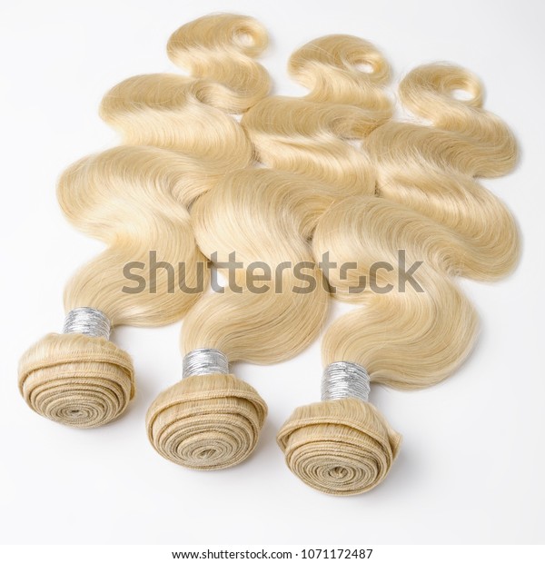 Body Wave Bleached Blonde Human Hair Stock Photo Edit Now 1071172487