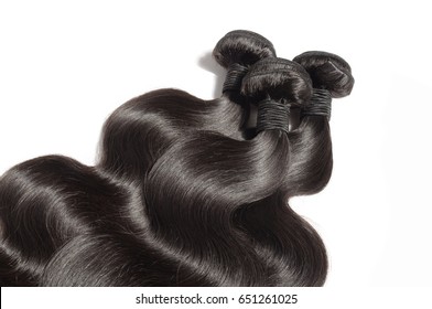 Body wave virgin remy black human hair weave bundles extensions