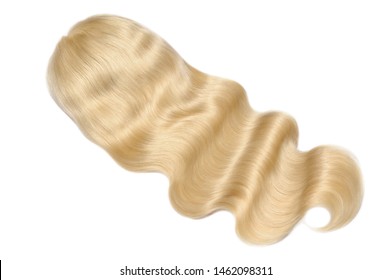 Body Wave Wavy Bleached Golden Blonde Human Hair Weaves Extensions Lace Wigs