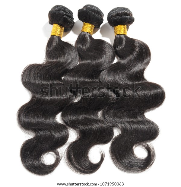 Body Wavy Black Human Hair Weaves Stock Photo Edit Now