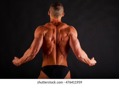 Male Bodybuilder Athlete Naked Torso Posing Foto Stok Shutterstock