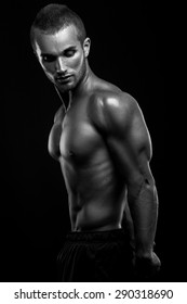 Man Raised Muscles Naked Torso Stock Photo 1769135600 | Shutterstock