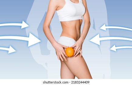 Bodycare And Slimming Concept. Skinny Lady With Perfect Ideal Body Shape Posing