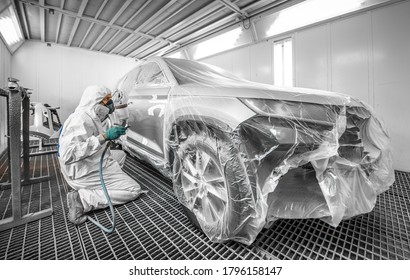 Bodywork, Paint job, doper, car painting procedure in car service, bodypaint garage