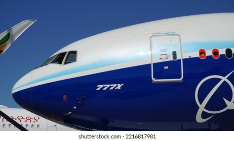 Boeing 777X Was Displayed At Dubai Airshow In November 2021.