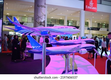 Boeing Commercial Aircraft Scale Model Displayed At Dubai Airshow 2019 