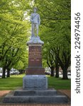 Boer War memorial (c1902) in Camperdown, Victoria, Australia; one of the first Boer War memorials in Victoria, and was carved in the image of the first local soldier to die in that war.