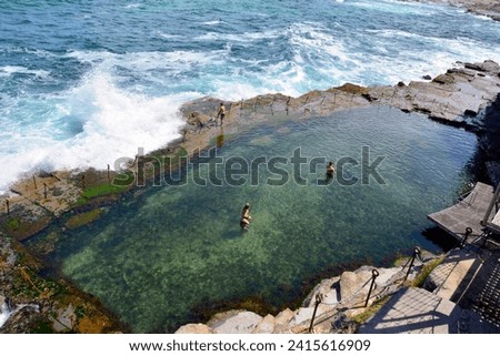 Bogey Hole in Newcastle, NSW is the oldest ocean bath in Australia. Also known as the Commandant's Baths, this heritage-listed sea bath was hewn from a sandstone and conglomerate rock 
