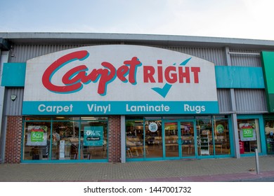 Bognor Regis, West Sussex, UK, July 08, 2019, Carpetright PLC store in Bognor Retail Park.