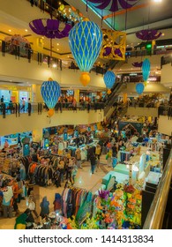 Bogoe, Indonesia - June 2 2019: Crowded Marketplace During Ramadhan. This Is The Situation Of A Marketplace During Ramadhan, What A Holy Month Of Ramadhan.