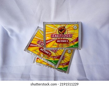 Bogor, Indonesia - August 19th, 2022 : Extrajoss Drink Powder, Product Shot Drink