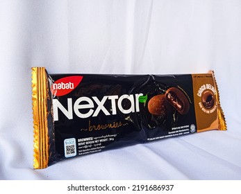 Bogor, Indonesia - August 19th, 2022 : Nextar Cookies With Chocolate Flavor, Product Shot Food