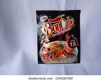 Bogor, Indonesia - August 19th, 2022 : Boncabe Chili Powder, Product Shot Powder Sauce