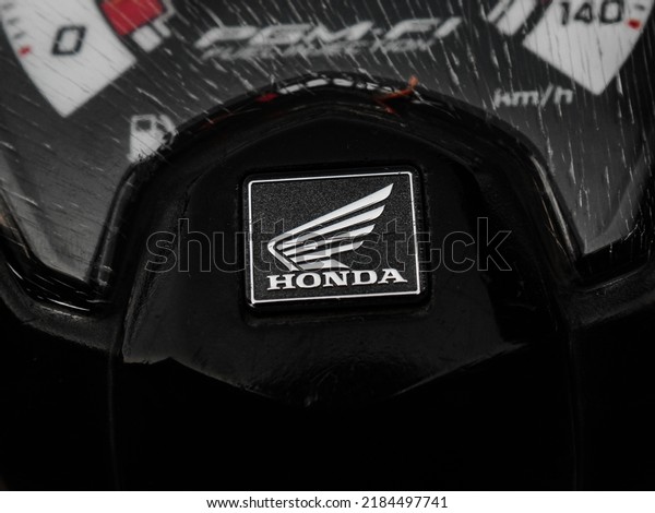Bogor, Indonesia - July 31, 2022: Honda logo\
on beat brand\
motorcycles