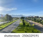 Bogota city streets very close to the city airport