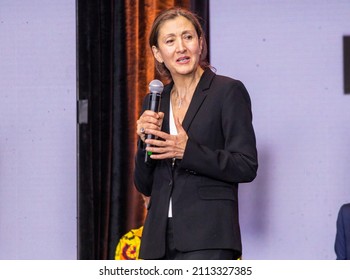 BOGOTA - COLOMBIA, 01-25-2021:The Candidate Of The Political Party Verde Oxigeno, Ingrid Betancourt.