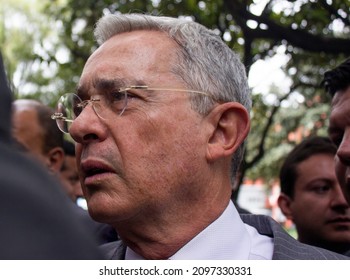 BOGOTA - COLOMBIA, 04-19-2017:The Former President Of Colombia, Alvaro Uribe Velez