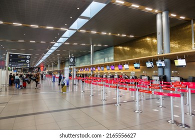 Bogota, Colombia - April 20, 2022: Terminal Of Bogota Airport (BOG) In Colombia.