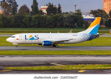 Bogota, Colombia - April 20, 2022: LAS Cargo Boeing 737-400(SF) Airplane At Bogota Airport (BOG) In Colombia.