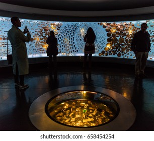 Bogota , Colombia  - February 23, 2017 : Museo Del Oro Gold Museum In Bogota Capital City Of Colombia South America