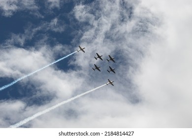 BOGOTA, COLOMBIA - JULY 20 OF 2022 Colombian Air Force Show During Independence Day