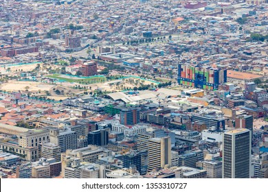 Bogota,  Colombia  March 18  Bogota Aerial View On Guavio District And Third Millenium Park, Both Located In The North Of The City. Shoot On March 18, 2019