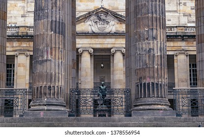 BOGOTA, COLOMBIA - NOVEMBER 11, 2018: National Capitol Seat Of The National Congress, Highest Legislative Body Of The Republic Of Colombia. It Is Located On The South Side Of The Plaza De Bol­ivar