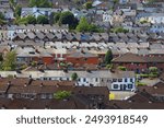 Bogside area of west Derry in Northern Ireland. Derry (Londonderry) town in Northern Ireland.