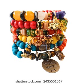 Bohemian Style Stack Charm Bracelets 