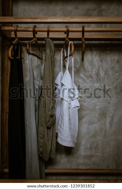 Boho Chic Open Wardrobe Clothing Rack Stock Photo Edit Now