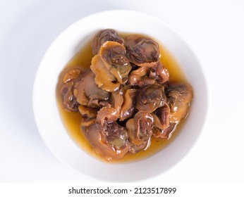 Boiled Ark Shell Soy Sauce, Close Up Photo