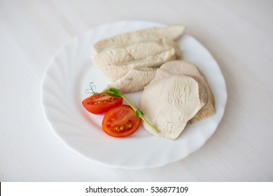 Boiled Chicken Breast With Tomatoes